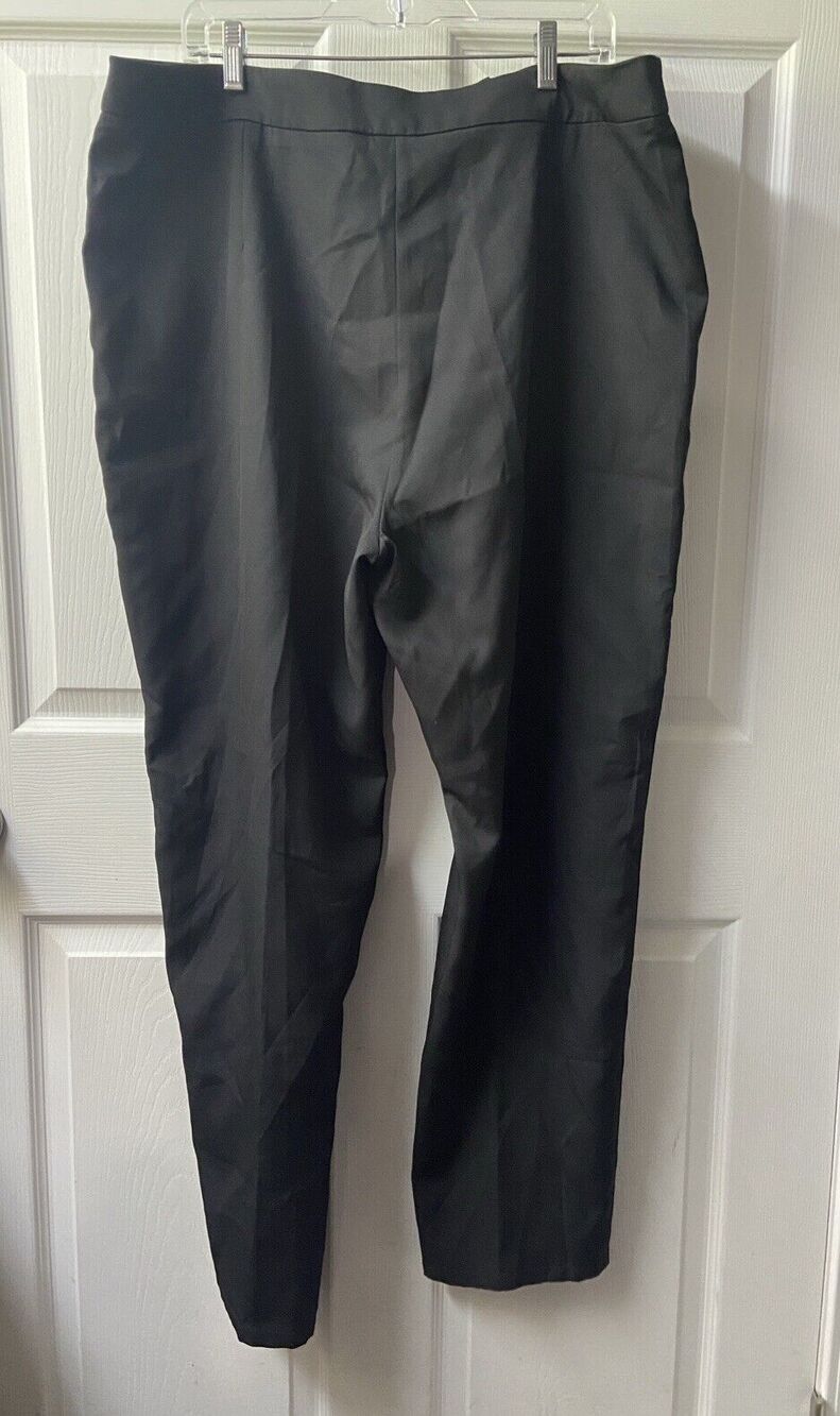 Pretty Little Thing Avani Black Suit Pants Slim Fit Ankle Length Size 16 NWT